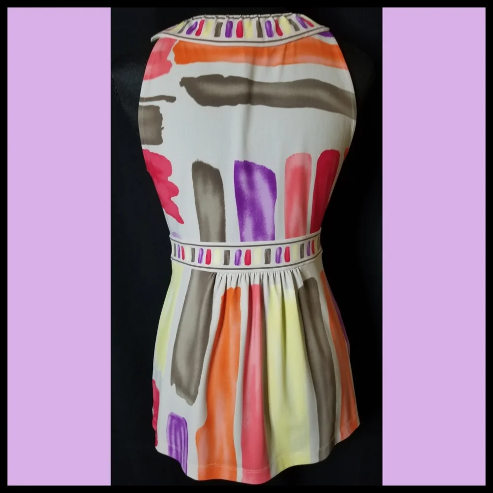 BCBG*Brush Stroke Tank/Halter Top - Picture 2 of 7
